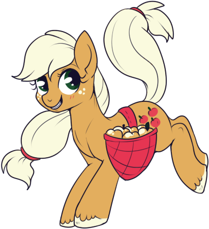 Applebucking, Applejack, Artist - Cartoon (449x468)