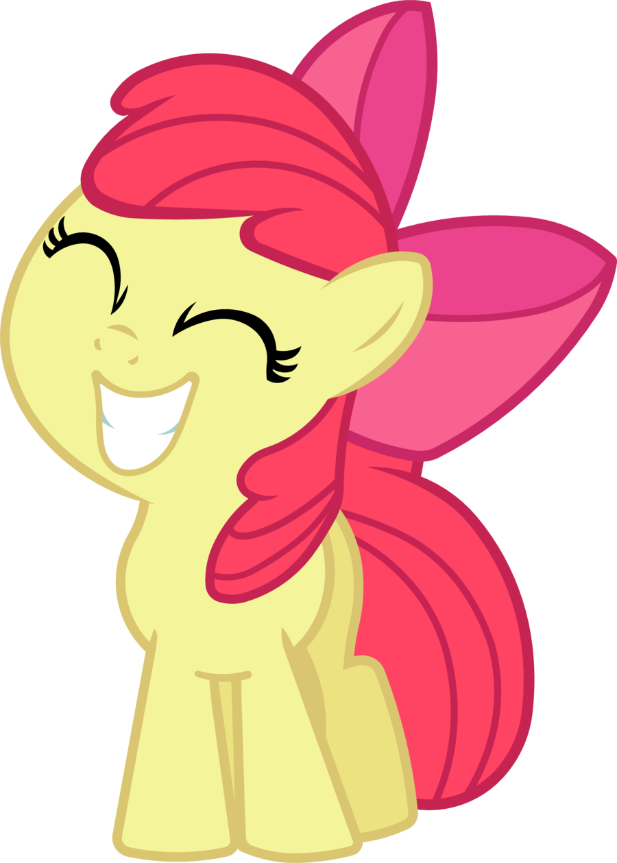 Happy Smiling Applebloom Vector By Bobthelurker Happy - Applebloom Vector (900x1259)