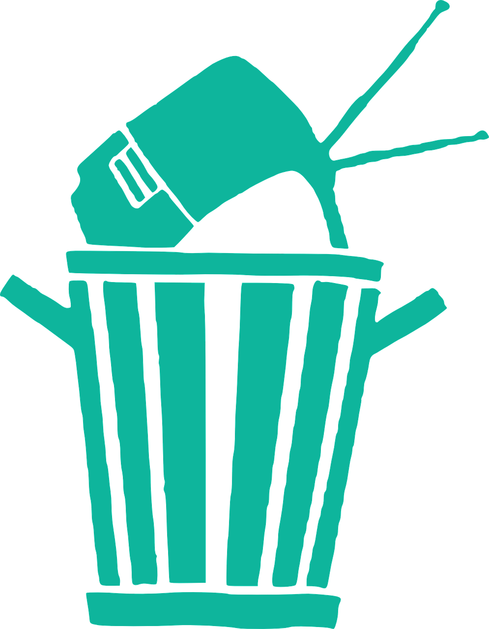 Picture Of A Garbage Can With Television In It - Trash Tv (995x1280)