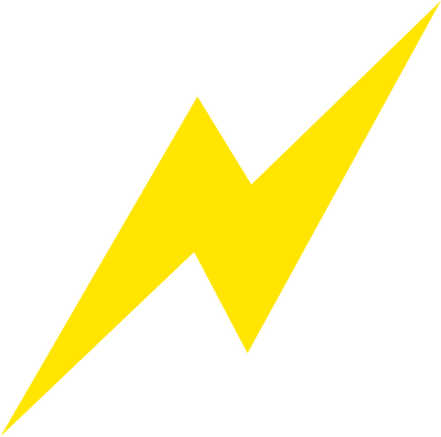 New Lightning Bolt Clipart Black And White Hd Images - High Resolution Lightning Bolt (400x397)