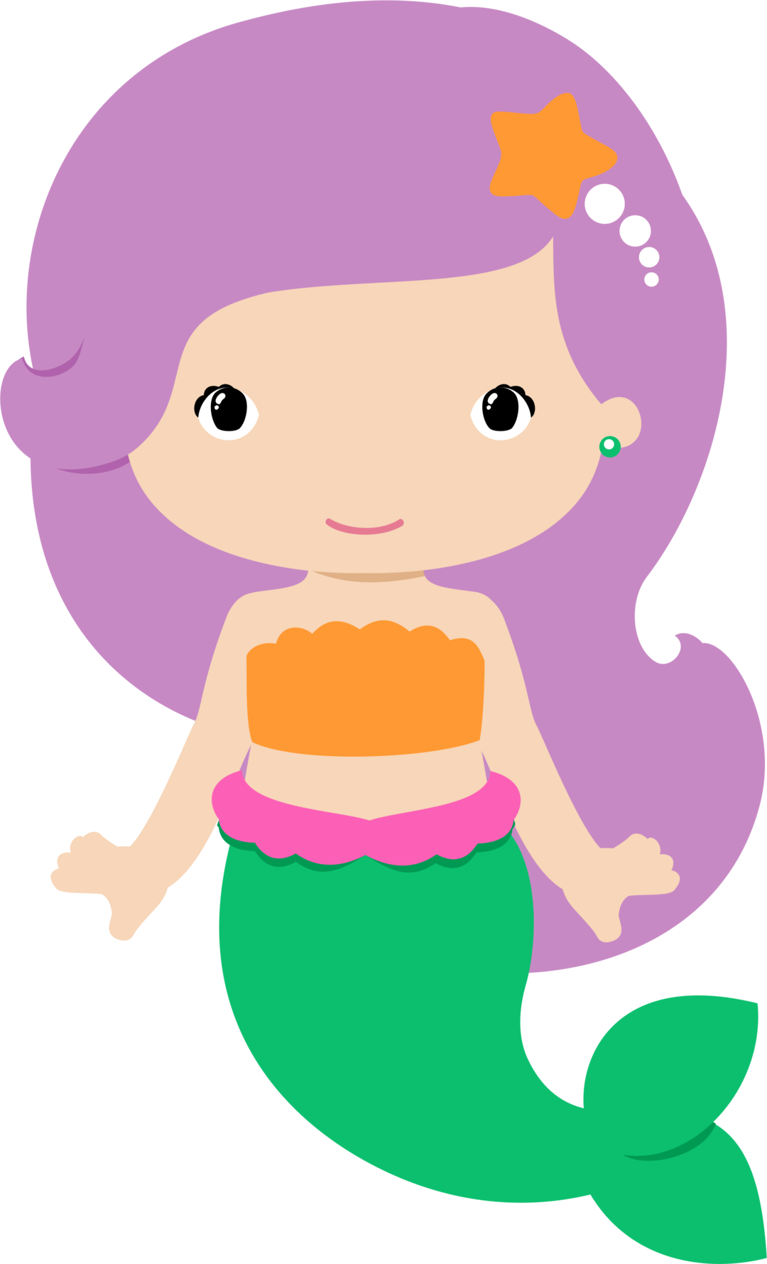 Mermaid Clip Art - Mermaid Clipart (1080x1779)