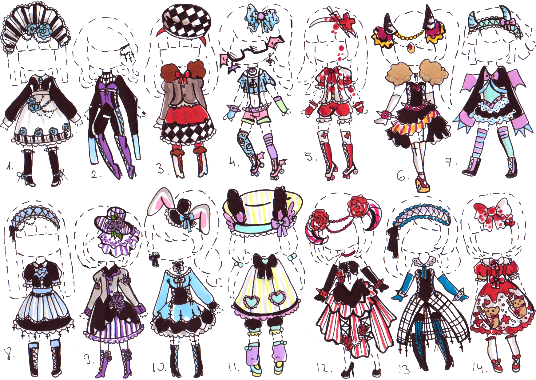 24 Best Cute Outfit Anime Images - Cute Anime Goth Outfits (1743x1235)
