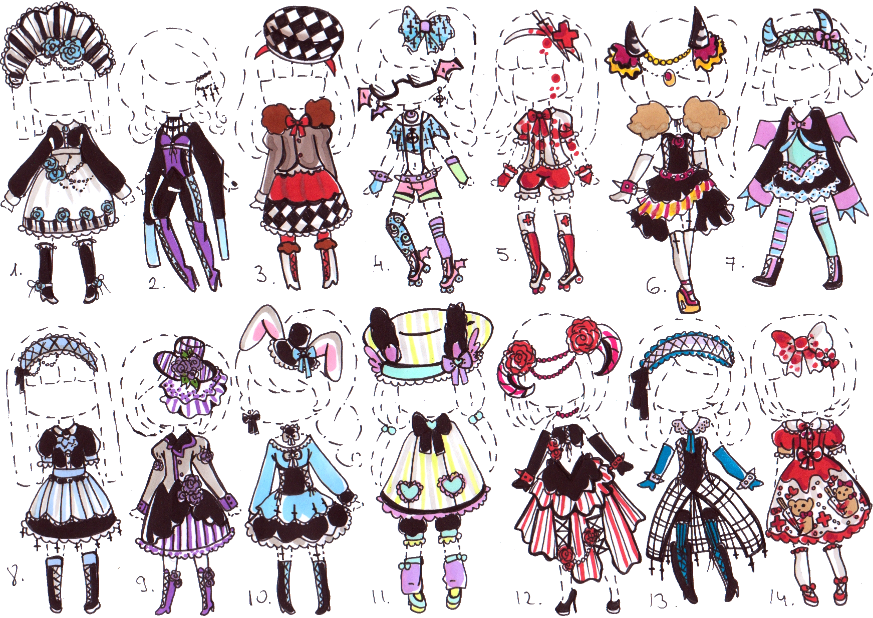 anime goth outfit
