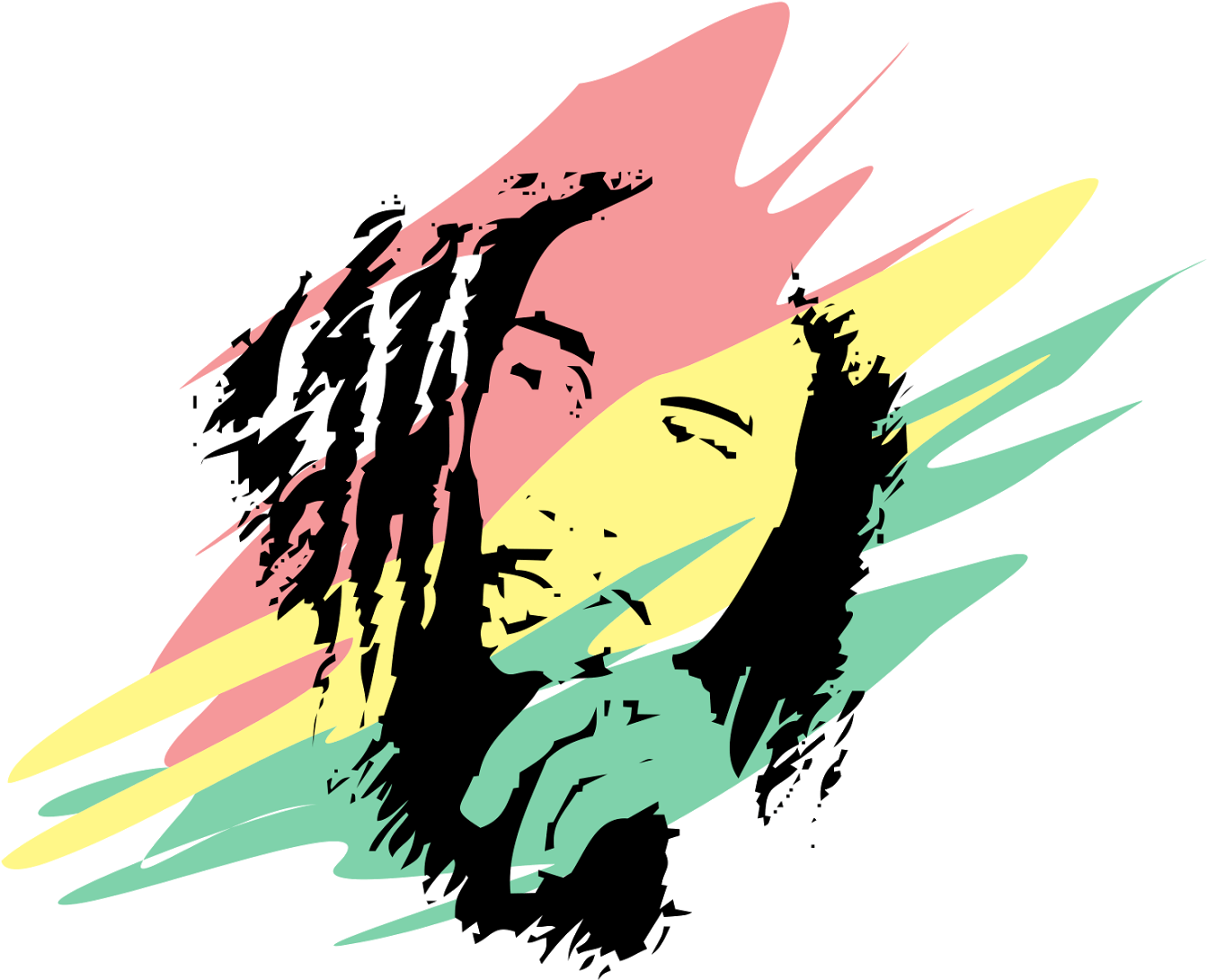 Bob Marley Colors - Logo Bob Marley Vector (1600x1136)