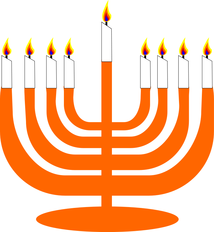 Jewish Clip Art Download - Menorah Clip Art (740x800)