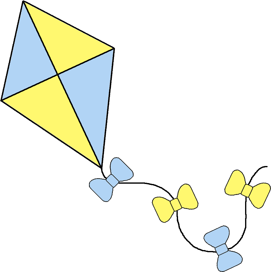 Download The Files Here - Blue And Yellow Kite Clipart (937x917)