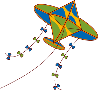 Clipart Of A Kite (377x423)