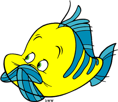 Flounder Little Mermaid Clip Art - Flounder Little Mermaid (375x338)