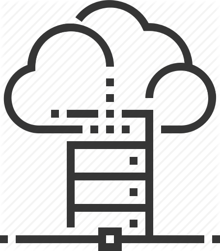 Database Clipart Internet Server - Cloud Computing (448x512)