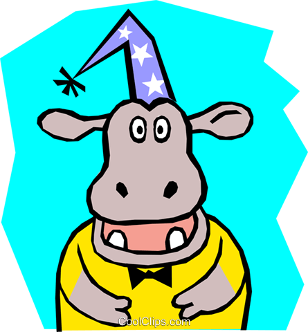 Hippopotamus Royalty Free Vector Clip Art Illustration - Hippopotamus Royalty Free Vector Clip Art Illustration (445x480)