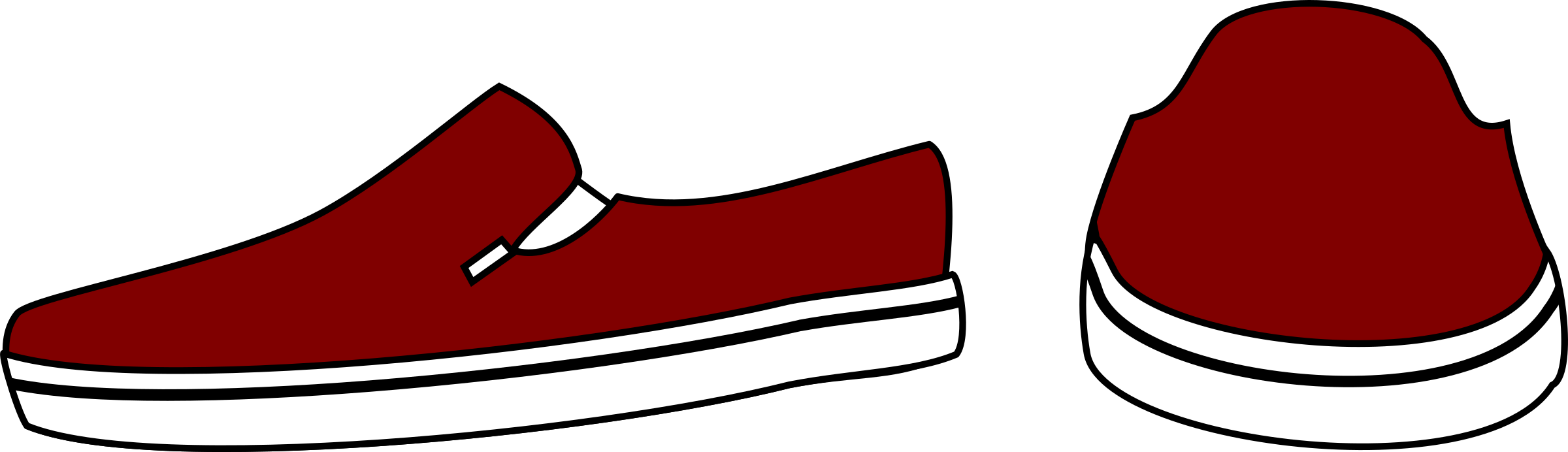 Big Image - Slip On Shoes Clipart (2601x750)