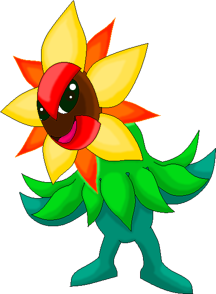 The Fireflower Pokemon By Theferydra - Sunflower (647x624)
