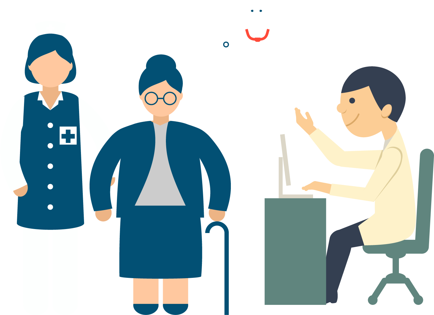 Physician Doctoru2013patient Relationship Illustration - Hospital (1867x1430)