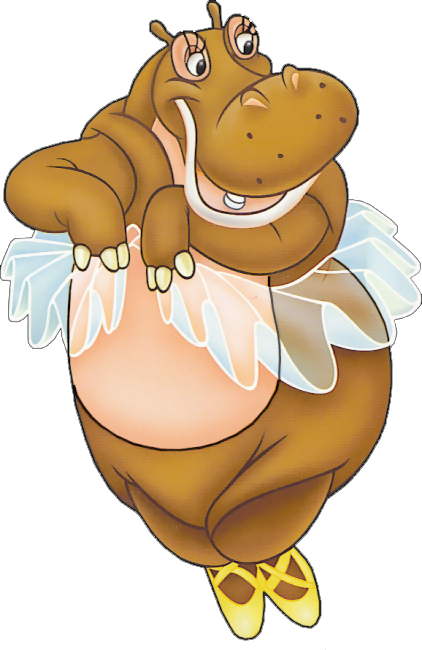 The Hippopotamus Cartoon Clip Art - Hippo Ballerina Clipart (422x650)