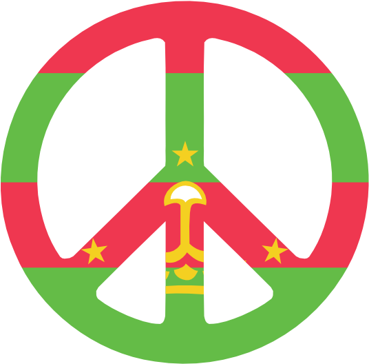 Peace Sign Clipart Cnd - Am Proud To Be Vegetarian (555x555)