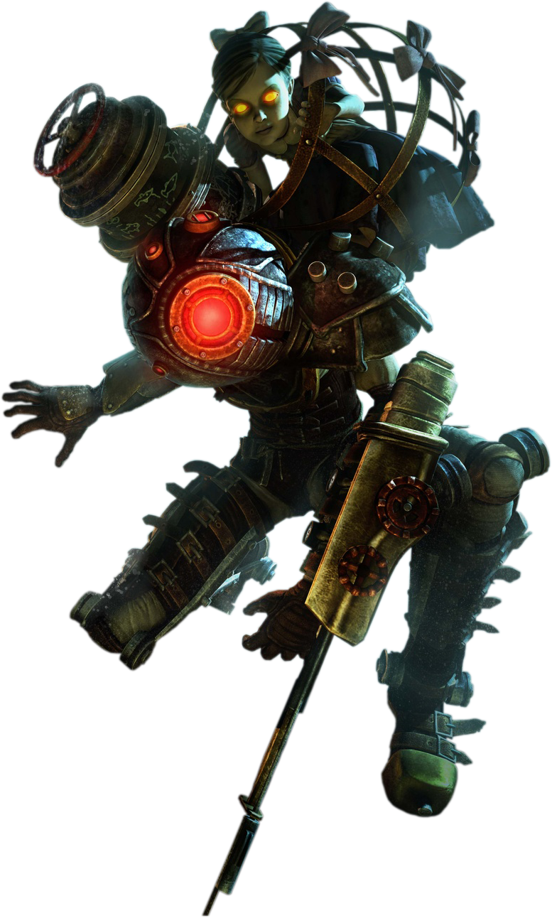 Bioshock Png Pic - Little Sister And Big Sister Bioshock (777x1292)