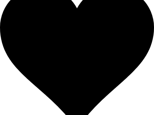 Heart Silhouette Cliparts - Black Heart Transparent Background (2000x1560)