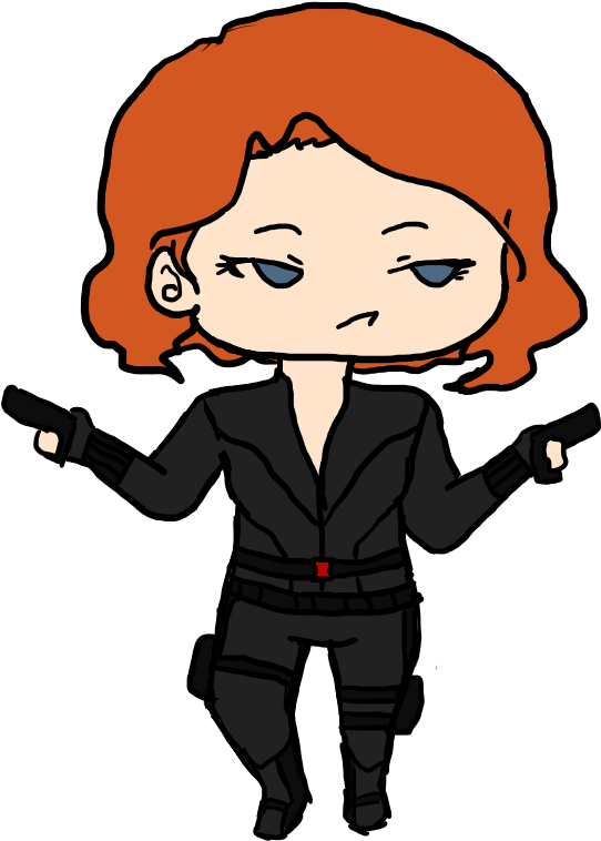 Chibi Black Widow Drawings Download - Black Widow Cute Cartoon (730x821)