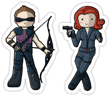 Free Chibi Black Widow Drawings - Drawing (375x360)