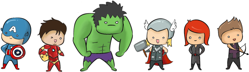 Chibi Avengers By Superpsyduck - The Avengers (900x281)