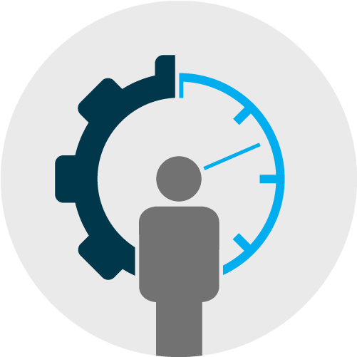 Team Efficiency - Mechanical Gear Silhouette (500x545)