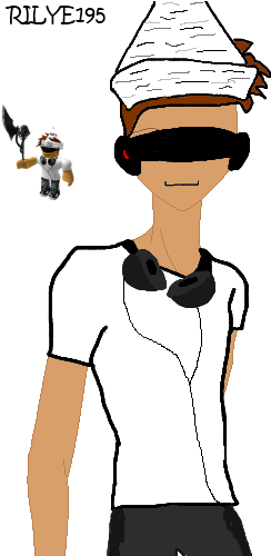 Rilye195- Roblox Drawing By Skyeskyeroblox - Draw A Roblox Character (284x499)