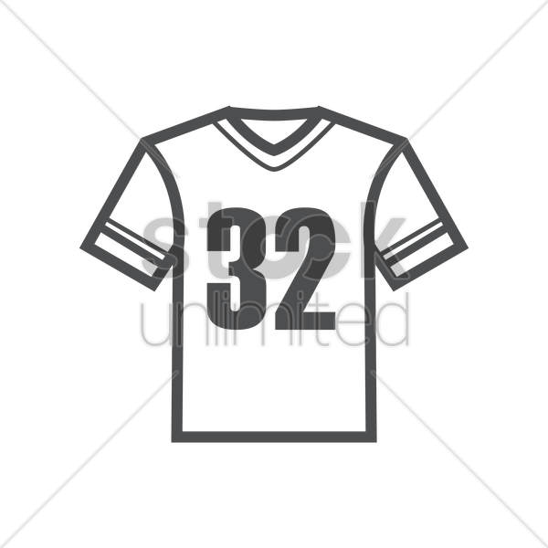 American Football Jersey Vector Image - American Football (600x600)