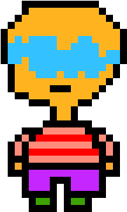 Underkirby Frisk Tuff - Frisk Sprite (380x390)