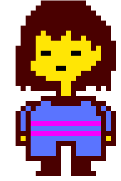 Frisk Sprite - Undertale Frisk Pixel Art Grid (420x470)