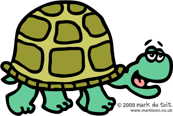 Sleepy Tortoise - Slow Clip Art (600x404)