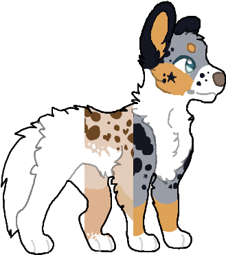 Aussie P2u Base By Errored-adopts - Dog Licks (350x393)
