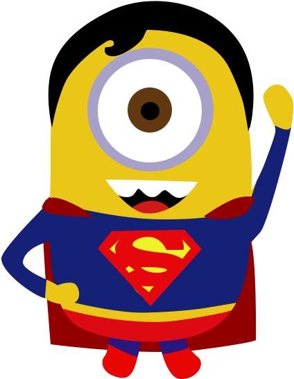 Superman - Minions Superheroes (500x887)