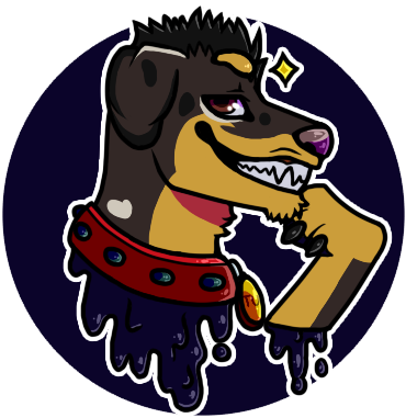 Dog Headshot Ych For Randomthewolfskie By Chibi-cj - Dobermann (396x401)