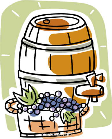 Wine Barrel Royalty Free Vector Clip Art Illustration - Wine Barrel Royalty Free Vector Clip Art Illustration (386x480)
