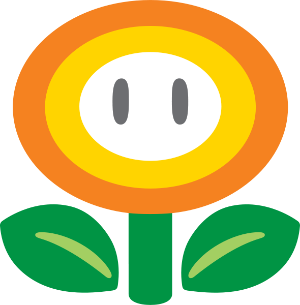 Fileartwork Fire Flower Simplesvg Super Mario Wiki - Simple Mario Fire Flower (590x600)