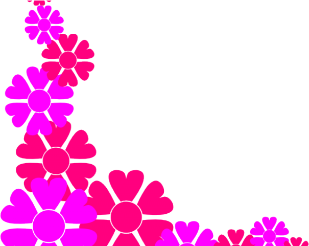 Flowers Borders Clipart - Page Border Designs For Projects (640x480)