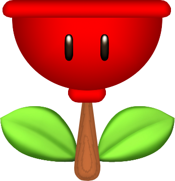 Plunger - Super Mario Fire Flower (347x358)