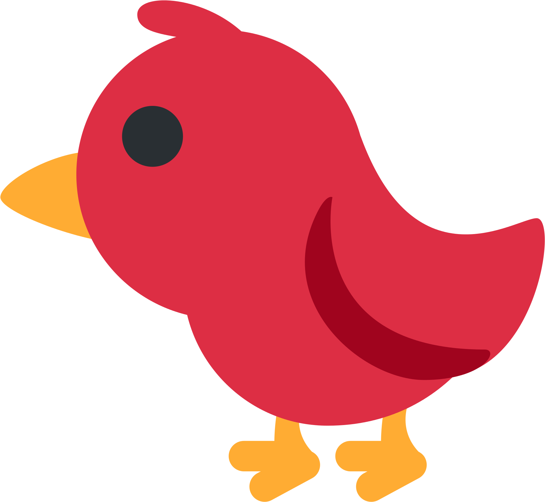Cartoon Cardinal Bird 4, Buy Clip Art - Red Bird Emoji (2000x2000)