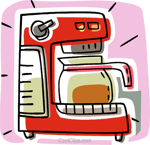 Coffee Maker Royalty Free Vector Clip Art Illustration - Coffee Maker Clip Art (480x463)