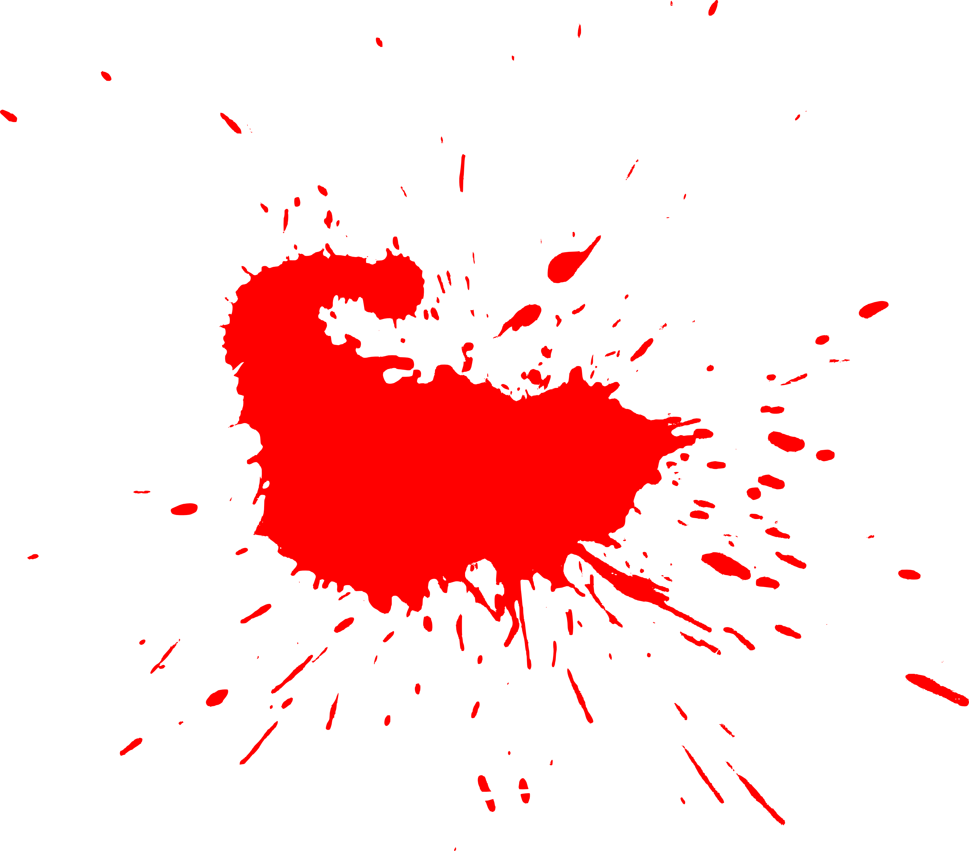 Paint Brush Transparent Background 1 - Red Paint Splatter Transparent Background (3192x2804)