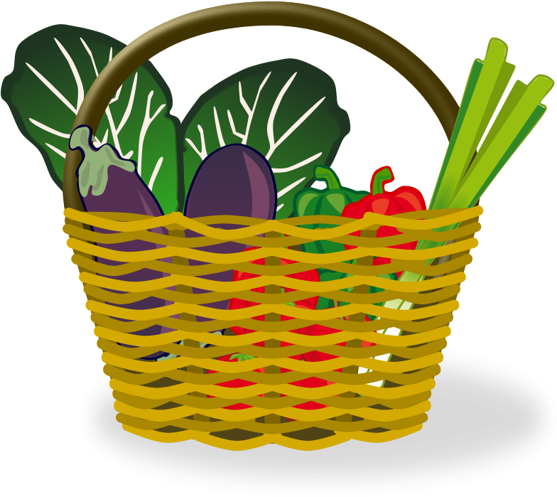 Vegetable Clipart - Food Basket Clip Art (800x755)