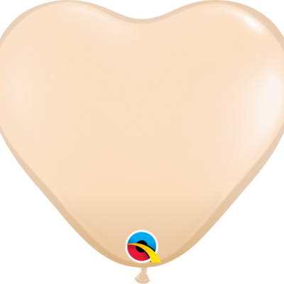 6″ Heart Modelling Balloons Blush 100 Count - Heart (400x400)