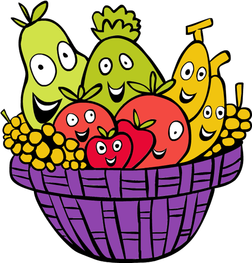 Fruit Basket Clipart Many Interesting Cliparts - Cartoon Fruit Basket Transparent (600x630)