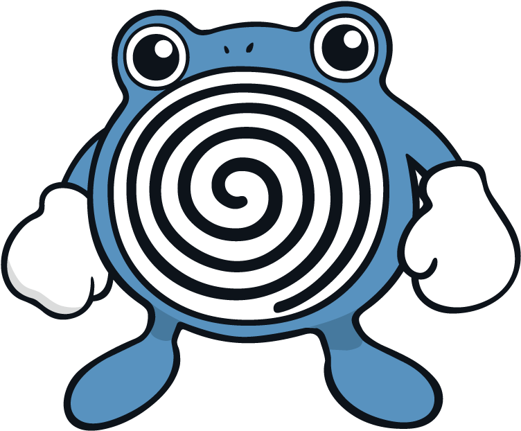 Poliwhirl Pokemon Character Vector Art - Poliwhirl Pokemon (800x800)