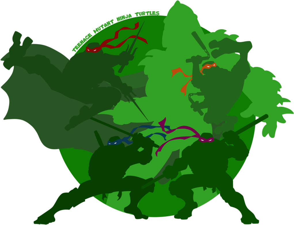 Tmnt Silhouette By Davemilburn - Cloud City 7 Teenage Mutant Ninja Turtles Silhouette (1021x782)