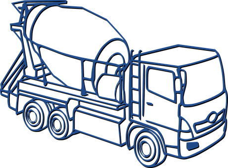 Concrete Mixer, Mixer, Car, Concrete - Cement Mixer Coloring Pages (461x340)