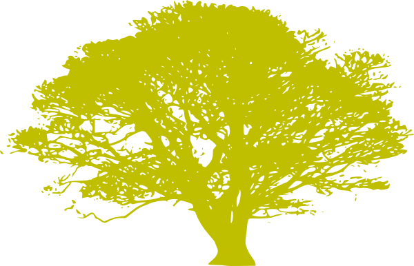 Oak Tree Clip Art Black And White (600x386)