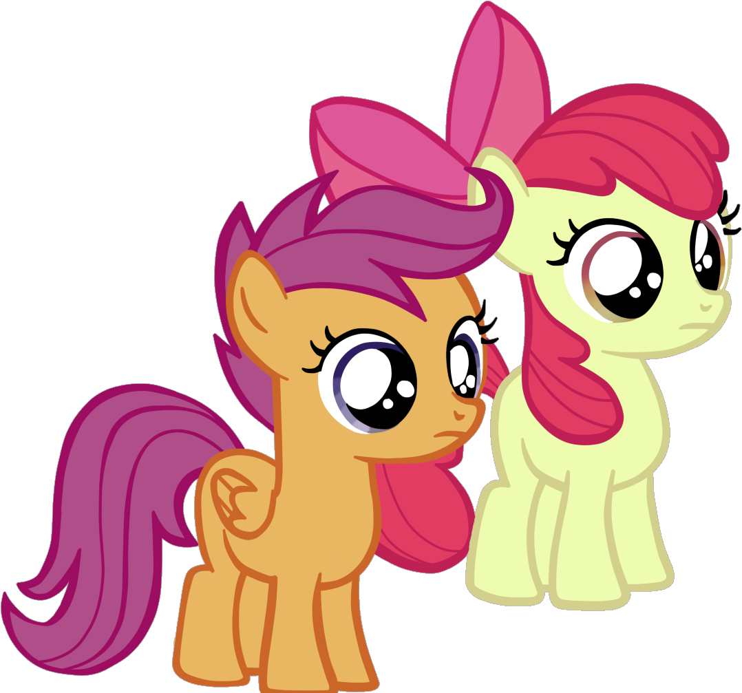 Applebloom And Scootaloo - Scootaloo X Apple Bloom (1101x1024)