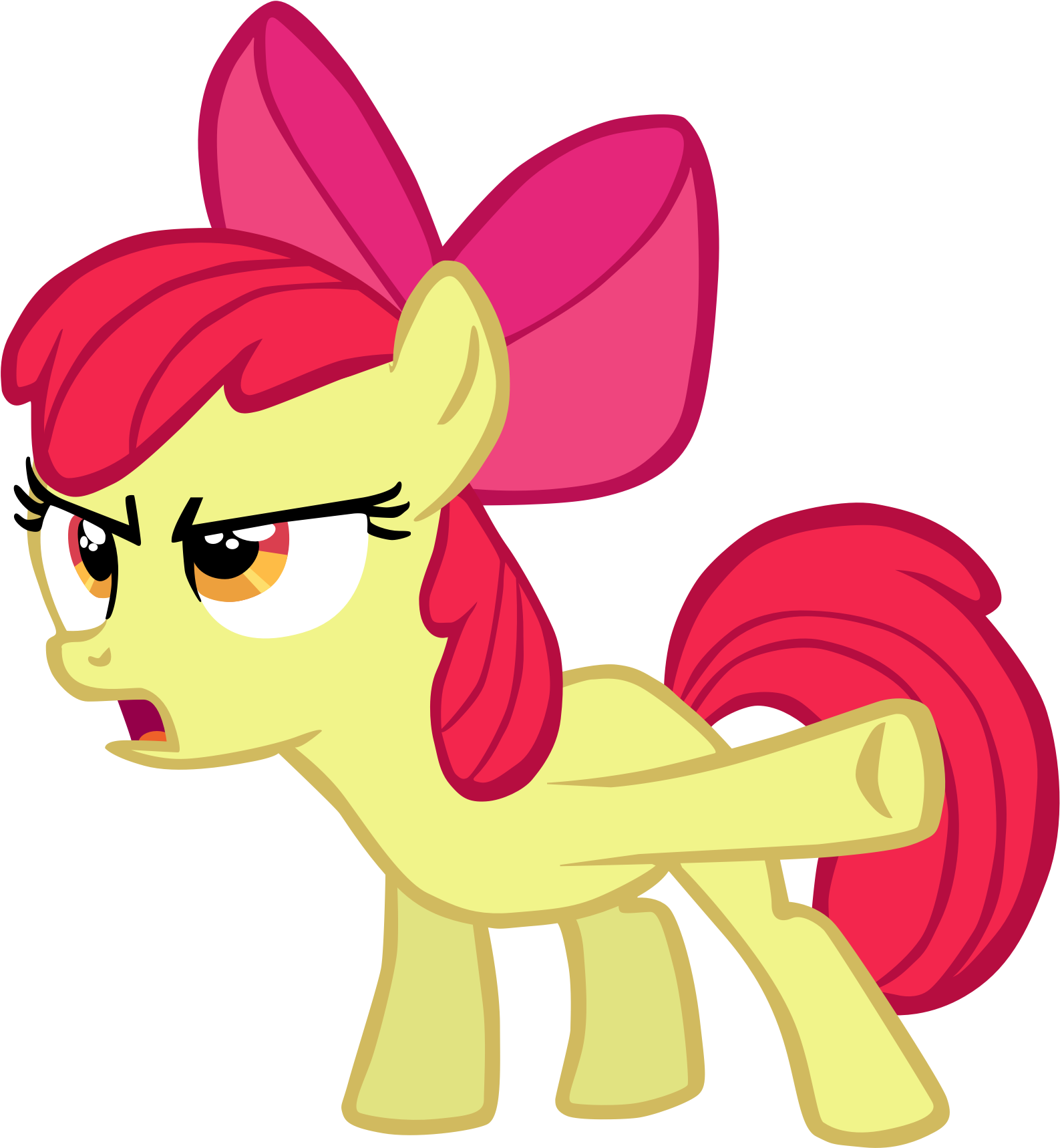 Flutterflyraptor My First Vector Of Apple Bloom - Mlp Apple Bloom Angry (1594x1730)