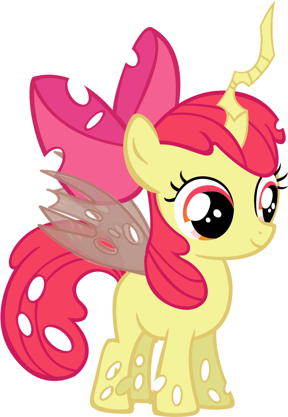 Apple Bloom, Artist Needed, Changeling, Changelingified, - Applebloom (1196x1454)